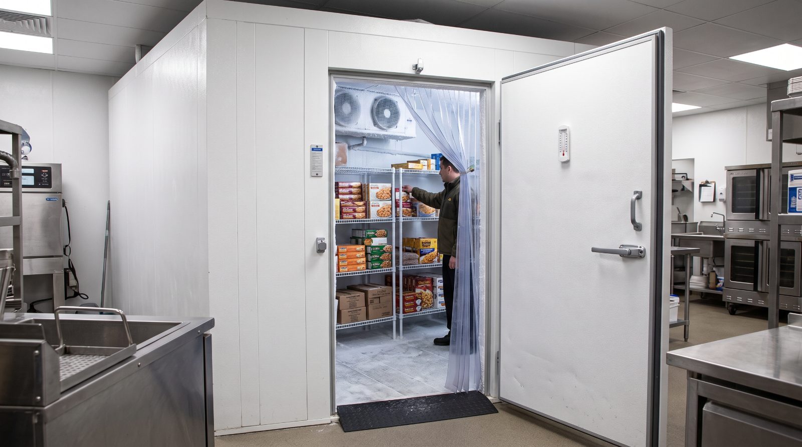Chambre froide en cuisine professionnelle